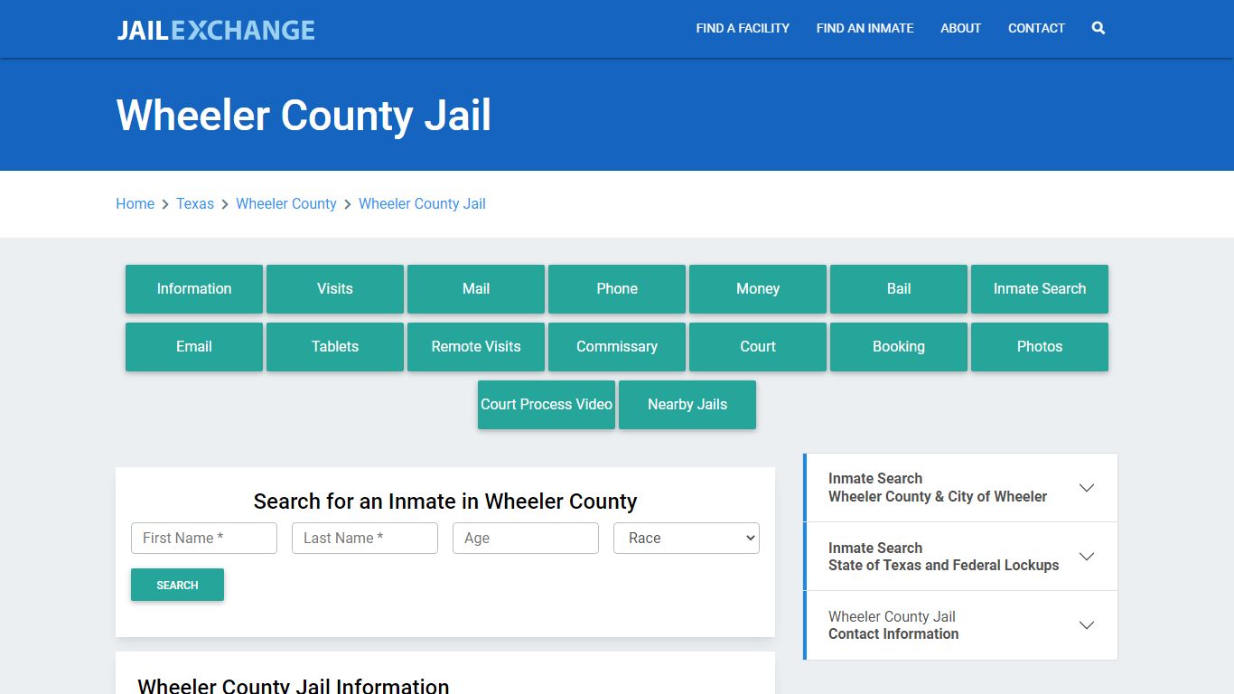 Wheeler County Jail Roster Lookup, TX, Inmate Search